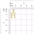 thumbnail image 2 of 14k Yellow Gold, Small Initial Capital Letter H Pendant Charm Created CZ 11mm Wide with 16" Dainty Neck Chain, 2 of 8