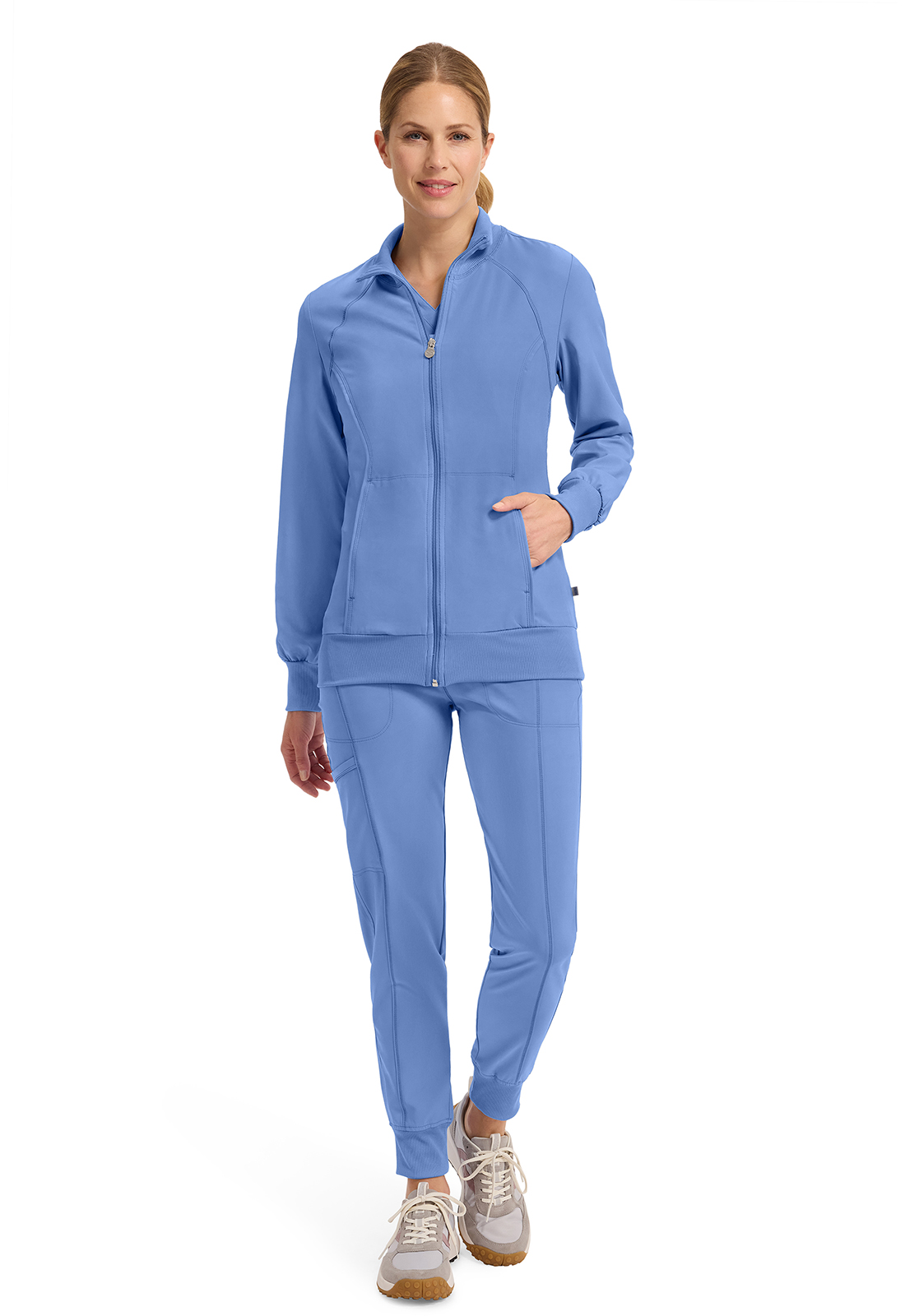 Infinity Cherokee Zip Front Scrub Jackets for Women, 4-Way Stretch Fabric, 2391A
