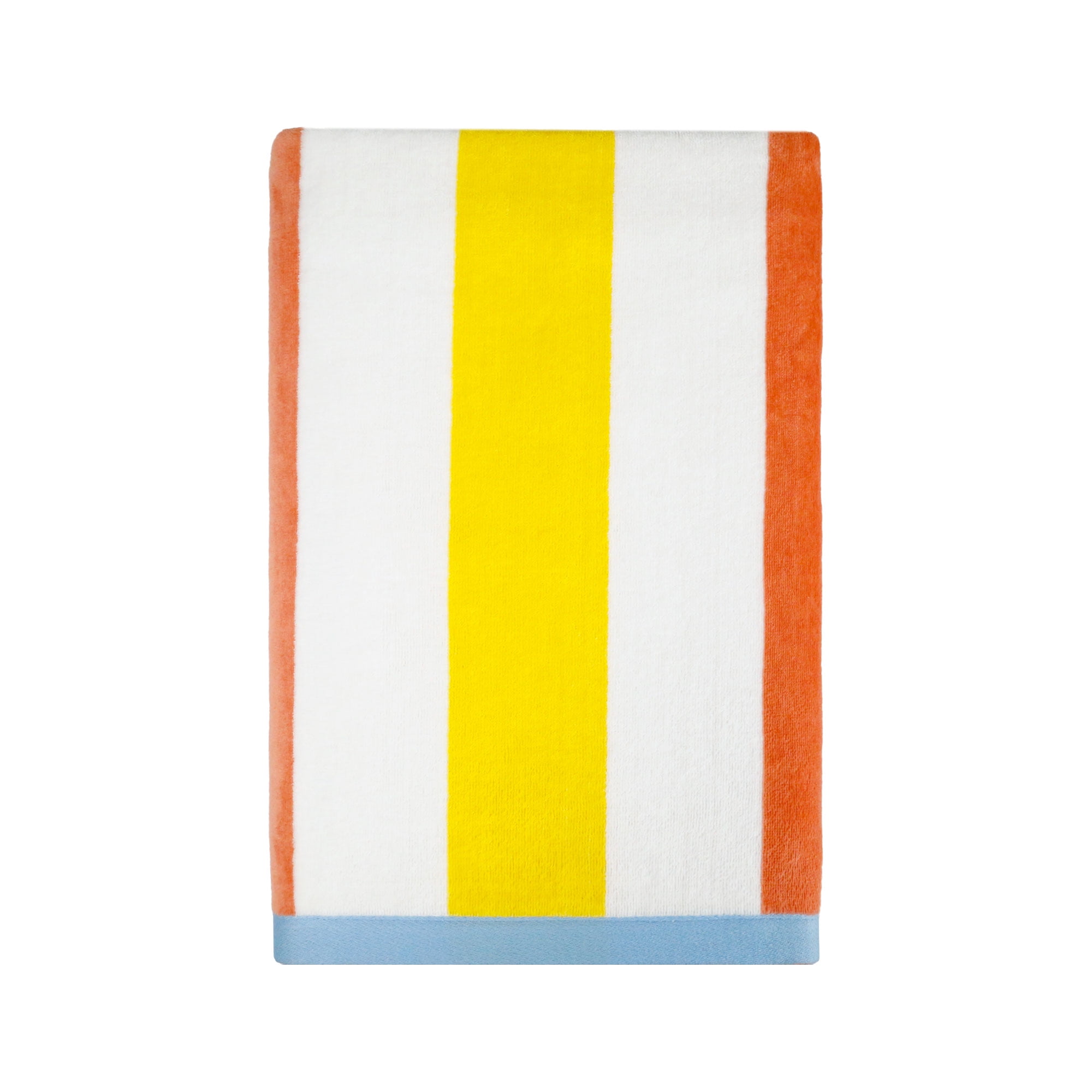 Better Homes & Gardens Cabana Stripe Oversized Beach Towel, 72" x 38", Pink and Yellow