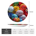thumbnail image 2 of Picia Easter Eggs Pattern Bone China Decorative Plate – Wall Decor with Stand and Adhesive, Elegant Ornament for Living Room, Office, or Entryway-6in, 2 of 6