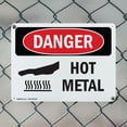 thumbnail image 5 of (2 Pack) Hot Metal OSHA Danger Sign 18 Inch X 12 Inch Indoor / Outdoor Rust-Free Aluminum Metal Signs for Workplace, Workshop, and Construction Site, Made in the USA, 5 of 8