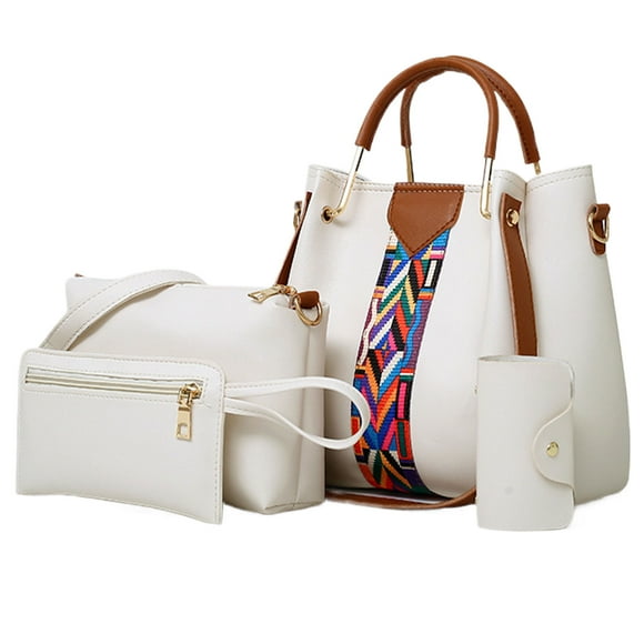 Qarigey Bolso de hombro con gran capacidad de almacenamiento práctico y cómodo bolso de mensajero bolsos simples Bolsas de mensajero y de hombro blanco