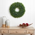 thumbnail image 2 of Nearly Natural Floral Plastic Wreath, 5" (Green), 2 of 3