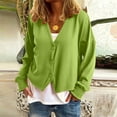 thumbnail image 5 of Yokua Womens Button Up Cardigan Knit Fabric Simple Design Long Sleeve Sweater Jacket, 5 of 8
