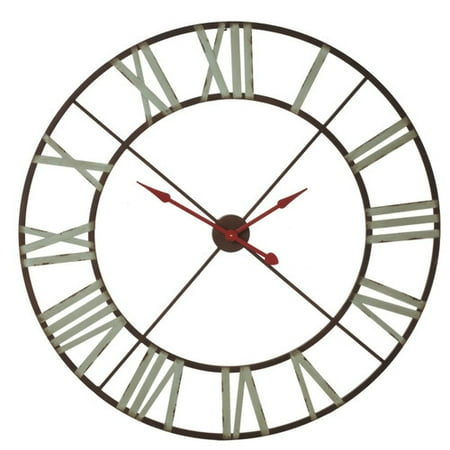 Gracie Oaks Oversized Sampada 48 Red Blue Wall Clock Gracie Oaks Oversized Sampada 48 Red Blue Wall Clock