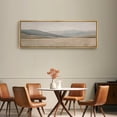 thumbnail image 4 of Large Framed Canvas Print Minimalist Neutral-Toned Meadow Landscape Wall Art Decorative Ready to Hang Painting for Living room Bedroom - 60"x20" Natural Frame, 4 of 7