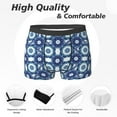 Mens Boxer Briefs Vintage blue print Breathable Stretch Mens