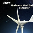 thumbnail image 2 of 3000w 5 Blades Free Energy Wind Energy HIGH Efficient 12v 24v Wind Turbine Generator With MPPT Controller Wind System ,Easy Installation, 2 of 6