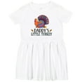 thumbnail image 3 of Inktastic Thanksgiving Daddy Little Turkey Girls Toddler Dress, 3 of 5