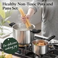thumbnail image 4 of Stainless Steel Pots and Pans Set Non Toxic, 6PCs Kitchen Cookware Sets with Stay-Cool Handles, Dishwasher Safe&Compatible with All Stovetops(Gas,Electric&Induction), 4 of 5