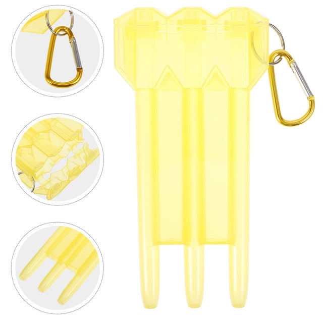 LOLIPPYY Yellow Dart Case Compact Dart Holder Plastic Outdoor Activities 1Set