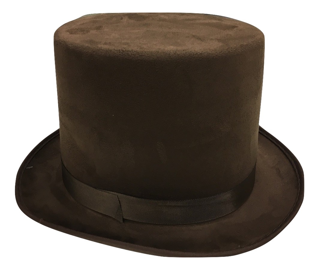 Steampunk Willy Wonka Brown Suede Bell 
