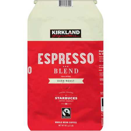 Kirkland Signature Espresso Blend Coffee, Dark Roast, Whole Bean, 2
