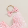 thumbnail image 5 of Bagilaanoe Newborn Baby Girl Rompers Dress 3D Butterfly Fly Sleeve Bodysuits + Headband 6M 12M 18M 24M Infant A-line Dresses, 5 of 7