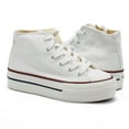 thumbnail image 5 of Victoria Girls Tribu Canvas High-Top Platform Trainers, White,3 M US, 5 of 7