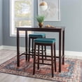 thumbnail image 2 of Bowery Hill Modern / Contemporary Wood Three Piece Bar Dining Set in Blue, 2 of 5