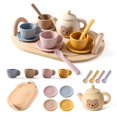 thumbnail image 1 of Set Tea Party Samonyed, 15 unidades, tazas y bandejas de silicona, 1 of 7