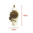 thumbnail image 5 of Tongina Ceramic Vase Porcelain Ginger Jar Decorative Accessories European Tea Storage Jar Ceramic Flower Vase for Storage Tank ,Party M, 5 of 6