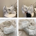thumbnail image 6 of Jiibva Bow Pearl Shoulder Bag Retro Bow Handbag Fashionable Pearl Armpit Bag Large Capacity Underarm Bag Sweet Crossbody Bags, 6 of 7