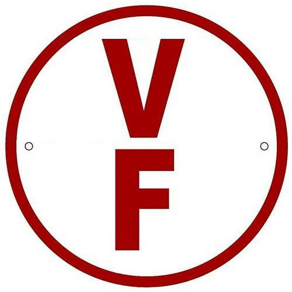 V F Floor Truss Circular Sign (WHITE ,Reflective Aluminum ,HEAVY DUTY,6X6, RUST Free )