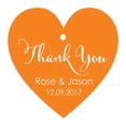 thumbnail image 1 of 100 PCS Thank You Custom Made Heart Shape Hang Tags Personalized Wedding Favor Paper Tags, 1 of 1