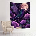 thumbnail image 2 of RKSupls Vertical Tapestry Wall Hanging, Purple Moon Hummingbird Tapestry Wall Decor for Bedroom Dorm Room Living Room Apartment College Dorm Home Decor, 2 of 5