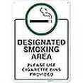 thumbnail image 3 of Sigo Signs, Designated Smoking Area Sign, Please Use Cigarette Bins Sign, 10x14 Inches, Rust Free .040 Aluminum, Fade Resistant, Made in USA, 3 of 4