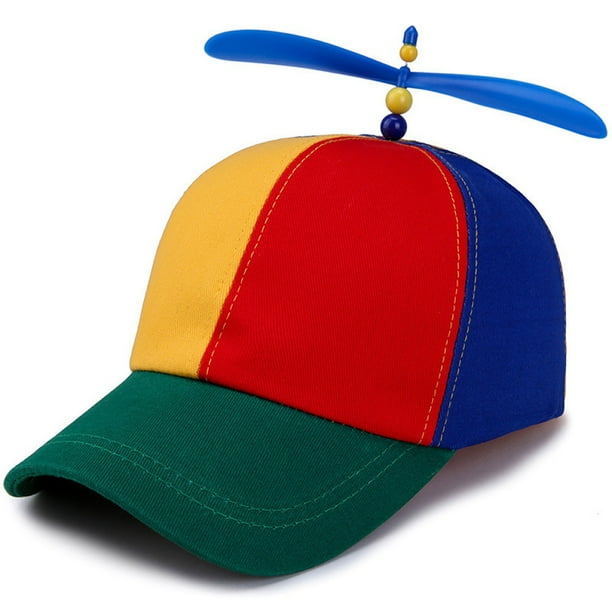 Gorro de hélice colorido | Gorro de hélice 100 % algodón transpirable | Gorro de helicóptero | Gorra de helicóptero | Gorra de béisbol para adultos y niños - Tamaño ajustable (color)