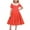 Red, variant on Kids Girls 50s Polka Dot Vintage Dresses Short Sleeve Swing Party Rockabilly Dress Retro Wedding Casual Skater Dress