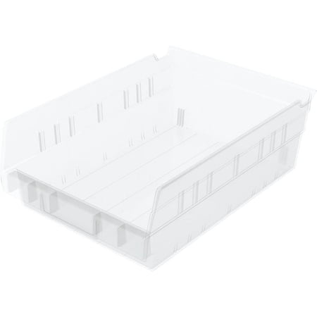 Akro-Mils 30150 Plastic Nesting Shelf Bin Storage Box, 12" Deep, Clear - Set of 12