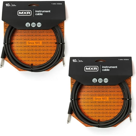 MXR DCIS10 High Performance Standard Instrument Cable (10 Ft), 2 Pack