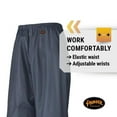 thumbnail image 5 of Pioneer Waterproof Rain Suit for Men - Lightweight Rain Jacket and Rain Pants - 2 Pockets - Navy Blue, 5 of 9