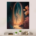 thumbnail image 2 of Designart Futristic Architecture With Flowers II Canvas Wall Art, 2 of 5