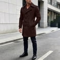 thumbnail image 7 of KeShDi Trench Coat for Men Double Breasted Lapel Long Sleeve Jacket Coffee L, 7 of 7
