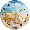 thumbnail image 5 of Dreamtimes Starfish and Seashells on The Beach Wall Clock, 10 Inch Silent Non Ticking Round Clock Oil Painting Clock Easy to Read Clock for Living Room Bedroom Bathroom Home Decor, 5 of 7
