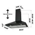 thumbnail image 2 of CIARRA Wall Mount Range Hood 30 inch 450 CFM with WIFI/Voice Control in Black CAB502W75, 2 of 10