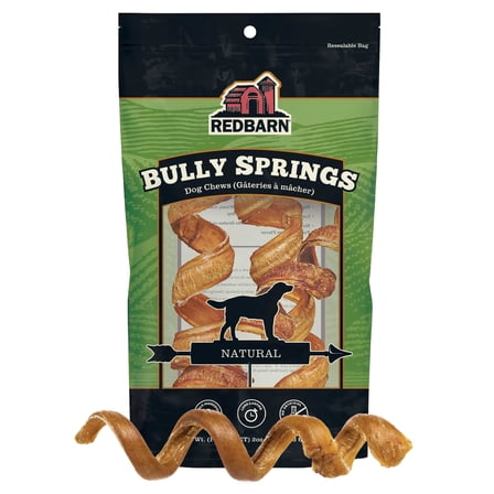 Redbarn All-Natural Bully Springs Sticks for Dogs, 4"-6" Chew, 3 Count