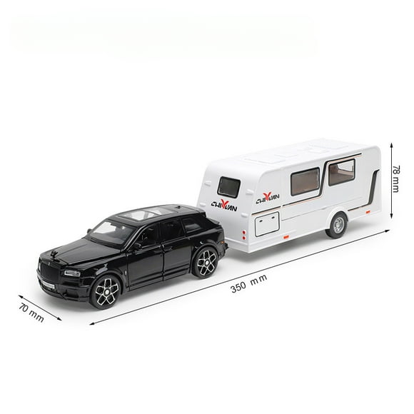 1/32 Rolls Royce Cullinan RV Car Model Alloy Diecast Off-road Vehicle Toy With Sound and Light Camping Car Model For Boys Gifts