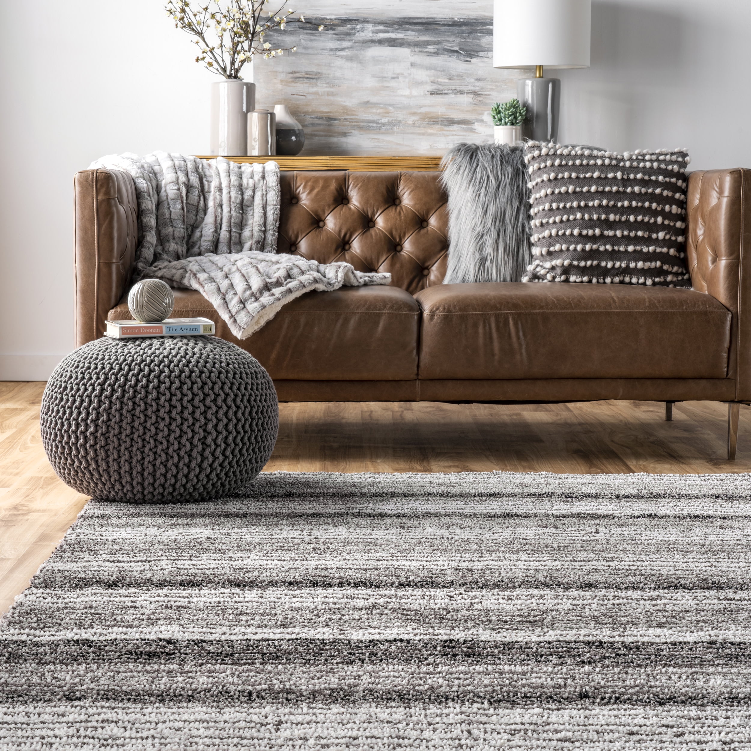 nuLOOM Ombre Shag Area Rug, Gray Multi, 2' x 3', Indoor Use