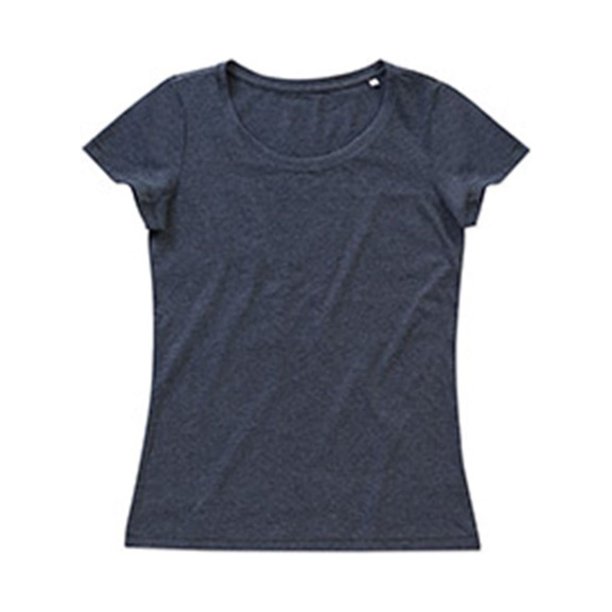 Stedman - Camiseta de cuello redondo color jaspeado modelo Lisa para mujer (Gis Carbón Jaspeado)