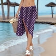 thumbnail image 6 of Utoimkio Women's Dot Print Swimsuit Cover Up Casual Beachwear Spaghetti Strap Chiffon Long Wrap Dress Lightweight Summer Butterfly Beach Coverups Size S-5XL, 6 of 9