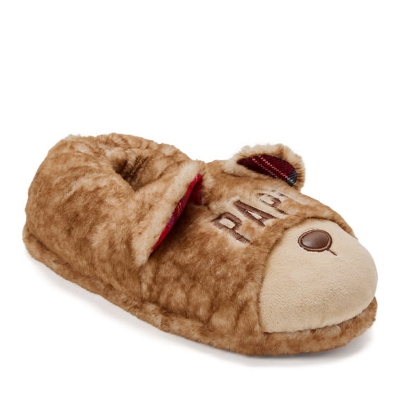 Dearfoams Men's Papa Bear Closed Back Slipper