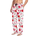 thumbnail image 2 of FORMRS Mens Pajama Pants with Pockets Sleepwear Lounge Bottoms Sizes S-2XL, Pink Floral, 2 of 7