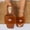 Brown, variant on Women Fluffy Faux Fur Rhinestone Crown Square Open Toe Slide Slippers Wine 7.5