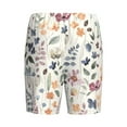 thumbnail image 5 of Naloa Watercolor Floral Men's Short Pajama Pants, Lounge Comfort Shorts with Elasticized Waistband and Side Pockets - Large, 5 of 9