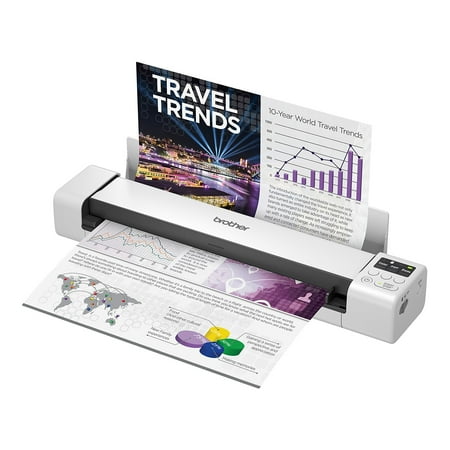 Brother - DS-940DW Compact Wireless Duplex Mobile Document Scanner - White