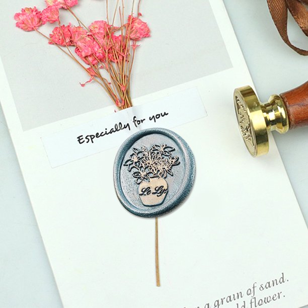 Cabeza De Sello Sello de lacre de ramo, cabeza ovalada de cobre, sello de cera de sellado DIY, invitaciones DIY