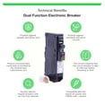 thumbnail image 2 of Square D by Square D - QO115DFC 15 Amp Single-Pole Dual Function (CAFCI and GFCI) Circuit Breaker, 2 of 3