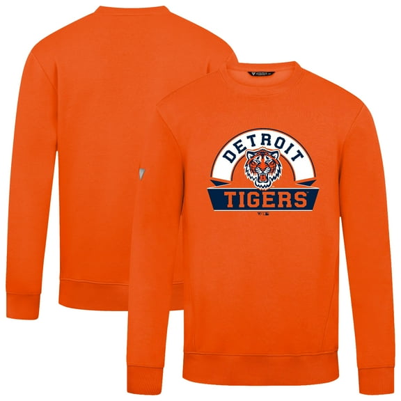 Men's Levelwear  Orange Detroit Tigers Zane Banner Arch Sweatshirt
