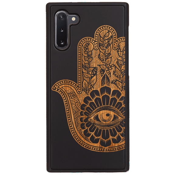 Hamsa 1 - Engraved Phone Model: Samsung Note 10, Color: Black